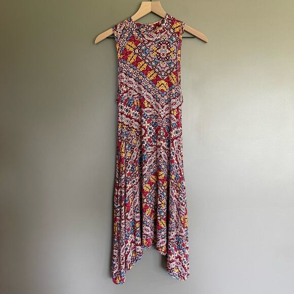 Anthropologie Maeve Lilt Swing Dress Size Small Sleeveless Red Stretch Jersey - Picture 4 of 16